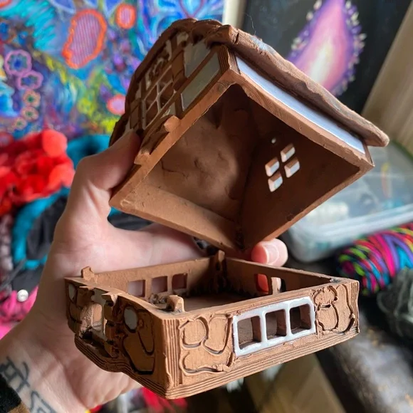Handmade Pottery Candle House